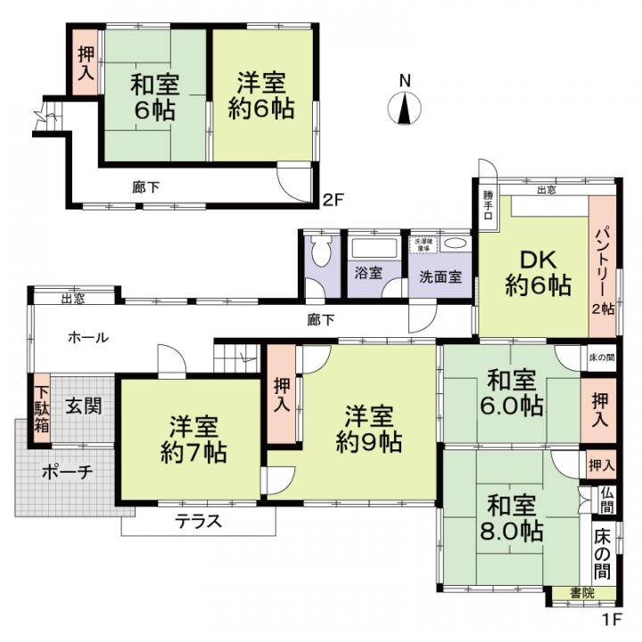 建物間取り図(6DK)