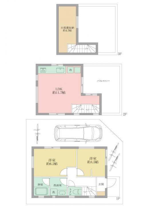 (2LDK)参考プラン価格：金1510万円(税込) ※外構費・地盤改良費等別途　