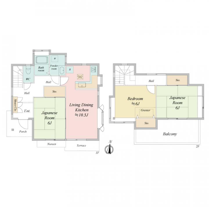 現状建物の間取り図、3ＬＤＫ中古戸建としてもご検討ください
