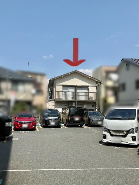 敷地南側コインパーキングより撮影