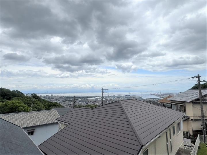 屋上バルコニーからの大阪湾を望む眺望