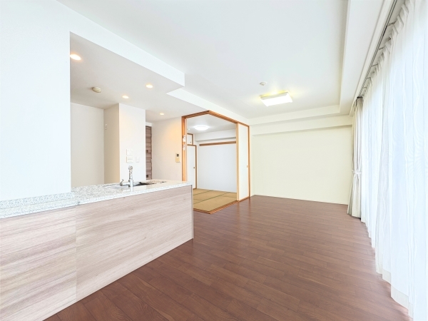 CGで作成したリフォームイメージです。リビングダイニングにはガス温水式床暖房を設置