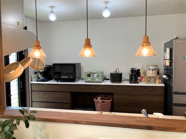 収納力のあるカップボード