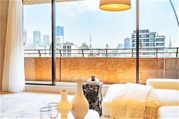 リビングダイニングから東京タワーが望めます(眺望は永続的に保証されるものではありません)