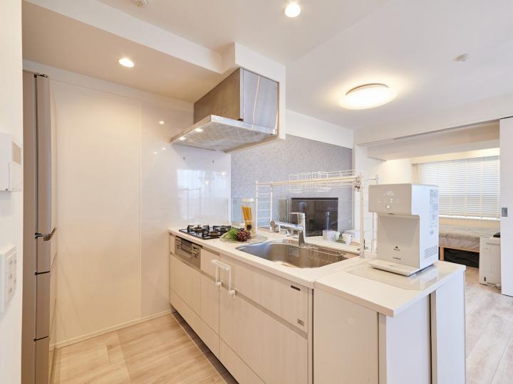 ３口ガスコンロ付カウンターキッチン